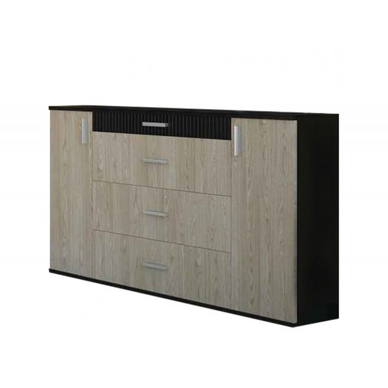 

Комод в гостиную, в спальню, в детскую из ДСП и МДФ Марк 1500 Сокме дуб родос/венге магия