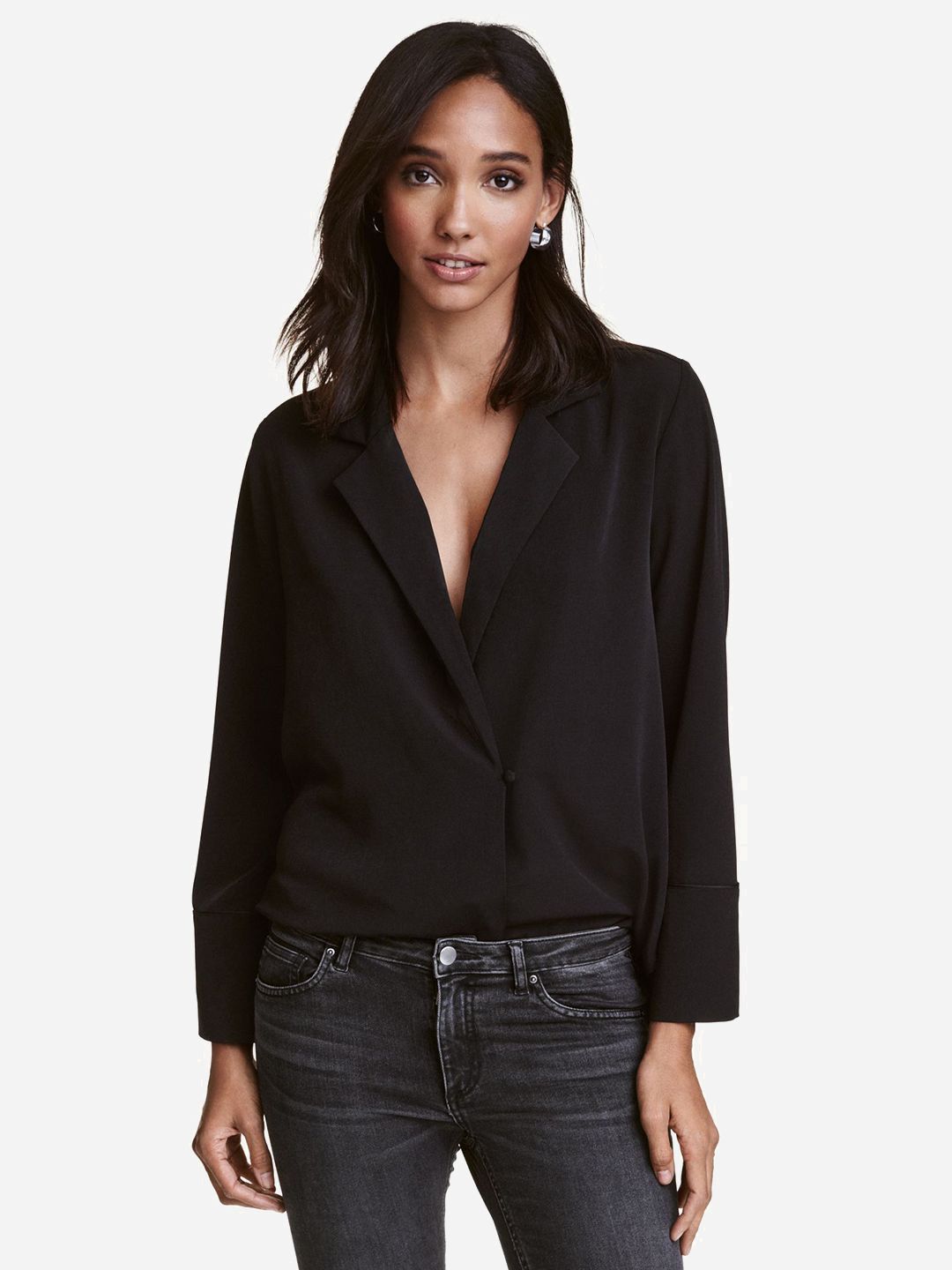 

Рубашка H&M 431863a92 44 Черная