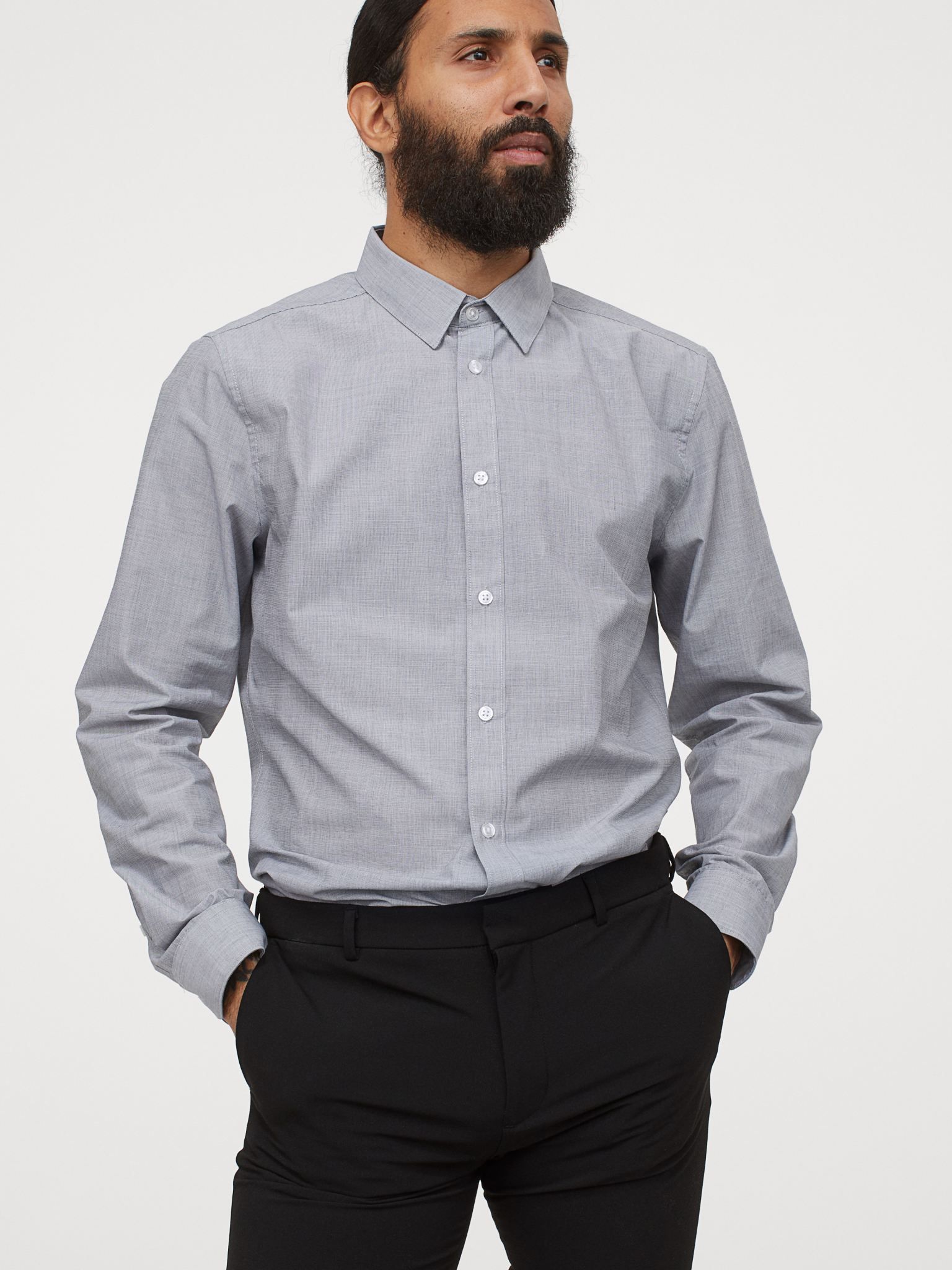 

Рубашка H&M 781758a92 XL Серая