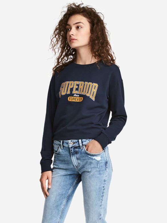 

Свитшот H&M 490794a92 L Темно-синий