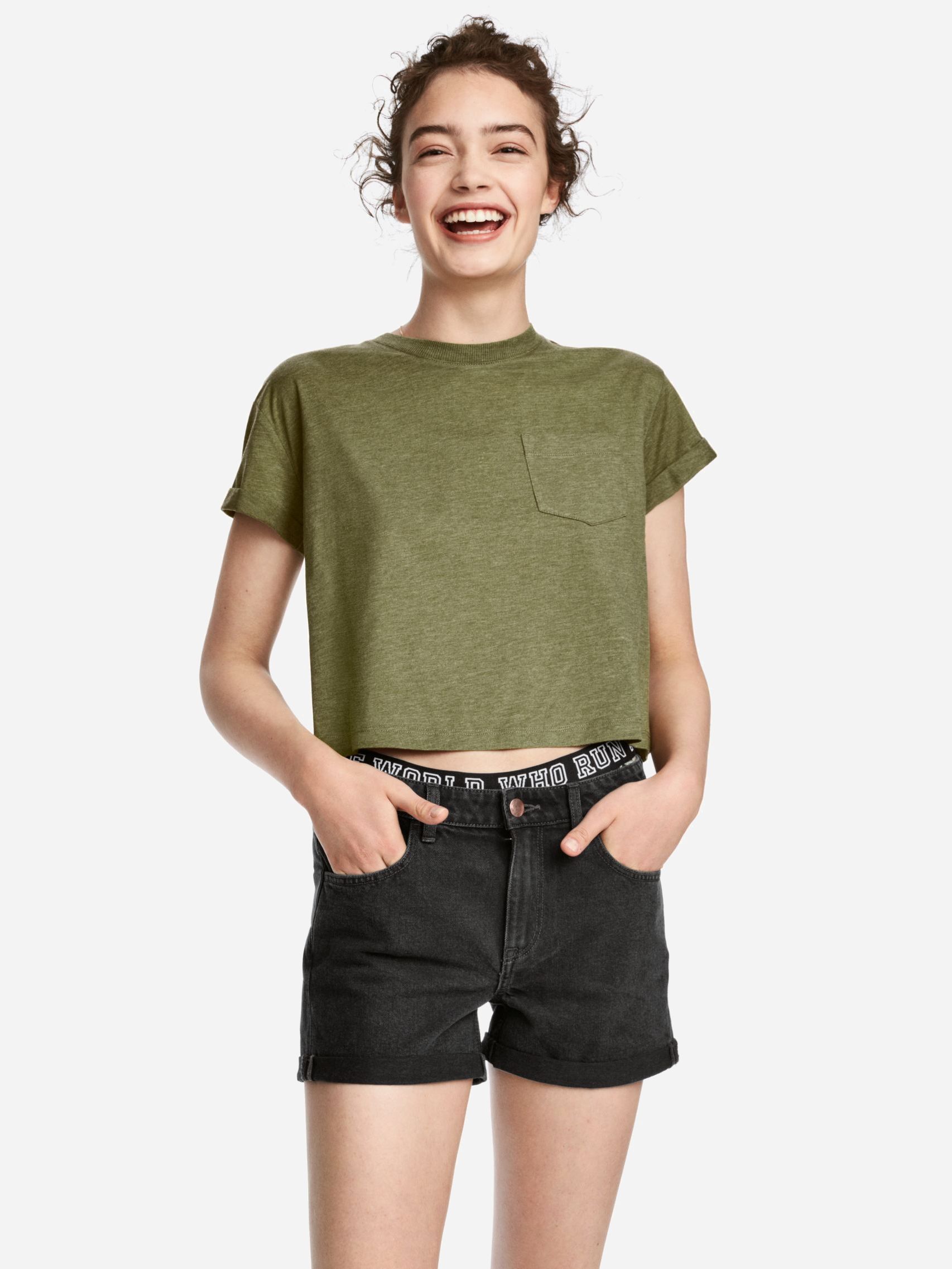 

Футболка H&M 411413a92 L Хаки