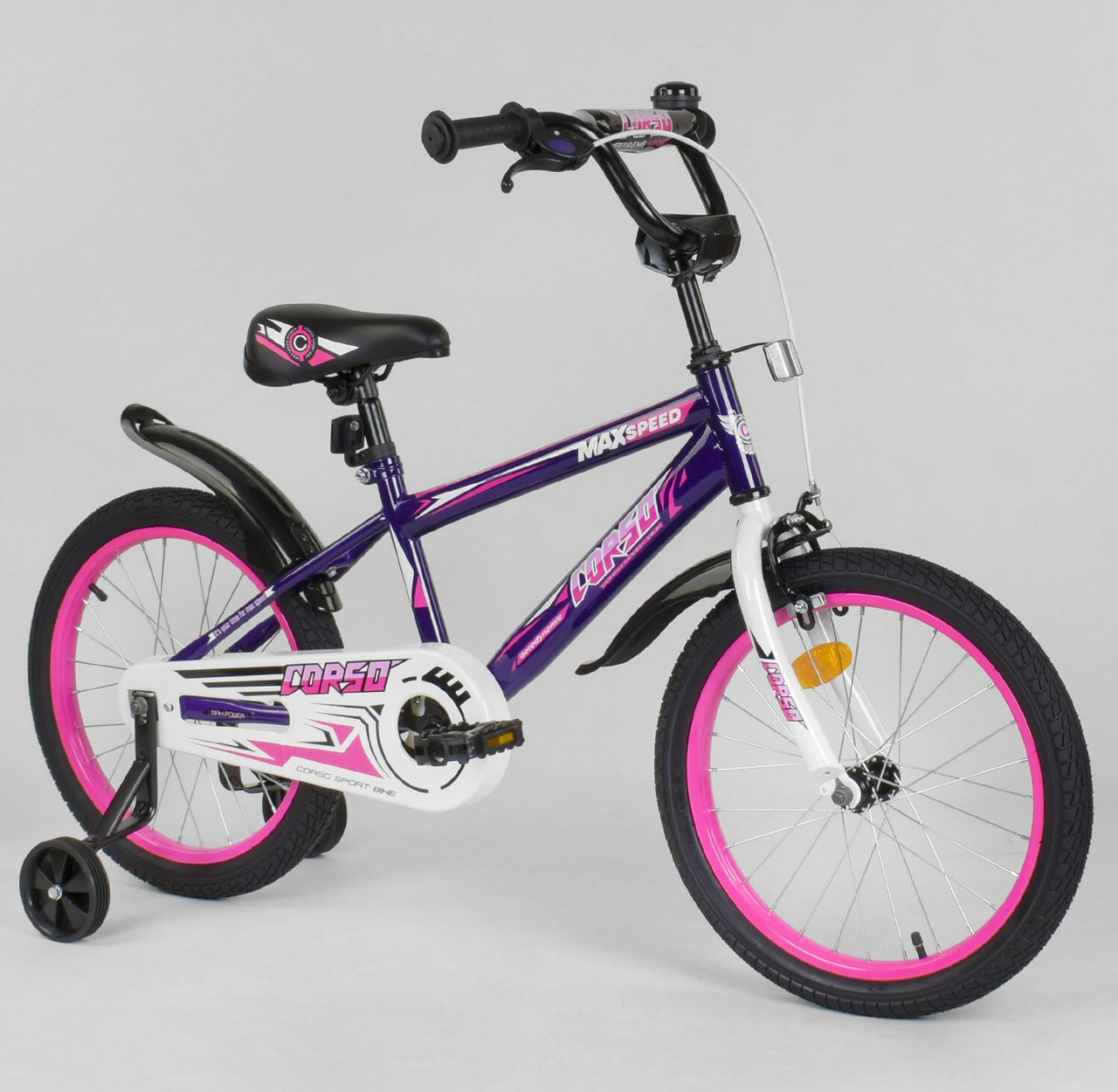 

Велосипед 18" дюймов 2-х колёсный "CORSO" EX-18 N 2203 фиолетовый 86928