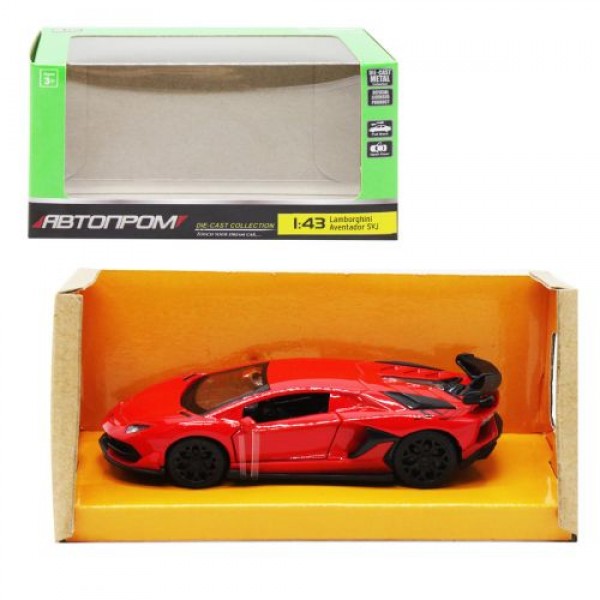 

Машинка металлическая "Lamborghini Aventador SVJ", красная 4338