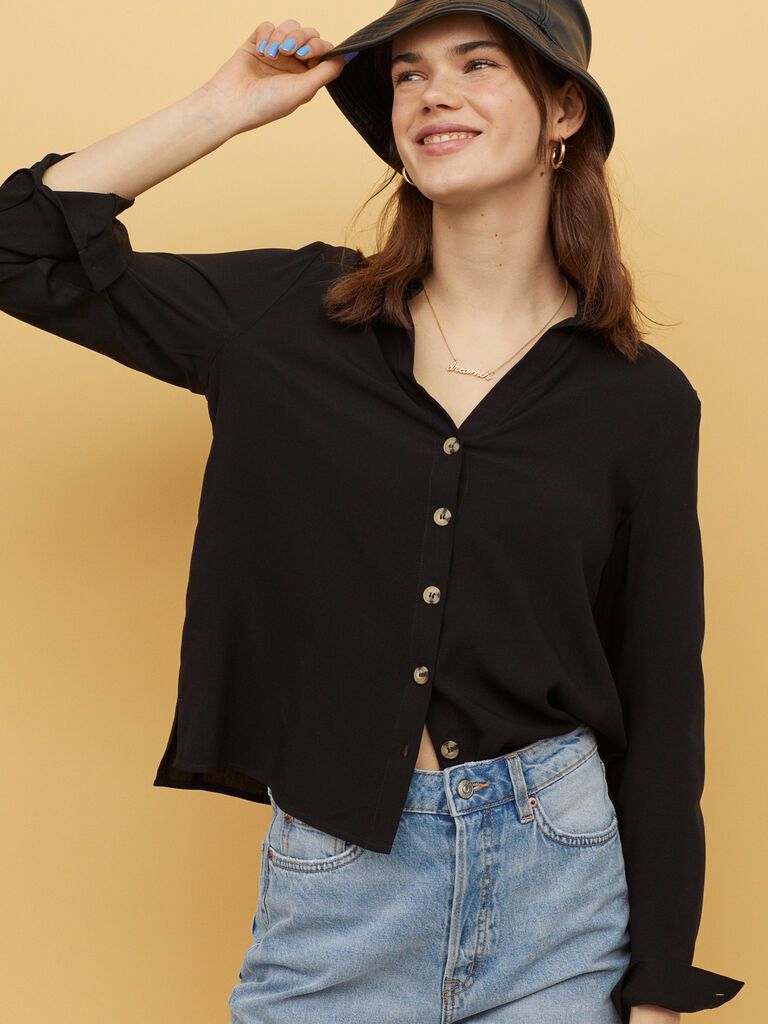 

Рубашка H&M 817736a99 36 Черная
