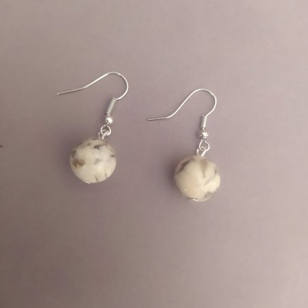 

Серьги Пегматит Еврейский камень гладкий шарик 12(+-)мм, ida21513