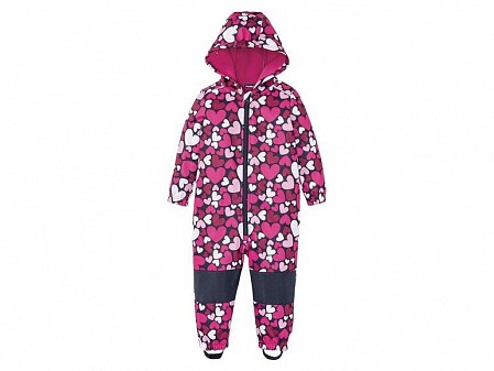 

Демисезонный комбинезон для девочек Lupilu Softshell Сердца софтшелл 74-80 см 2405-6