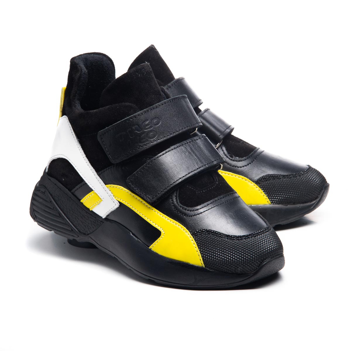 

Кроссовки,ботинки Theo Leo RN1013 38 24.5 см Бело-черно-желтые