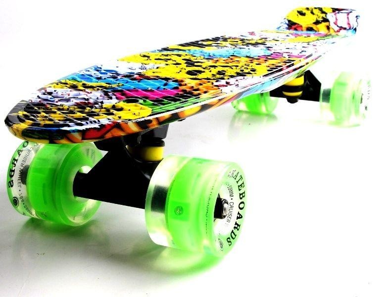 

Пенни борд (скейтборд) Penny Board "Fish" Joker свет.колеса (PFO021)