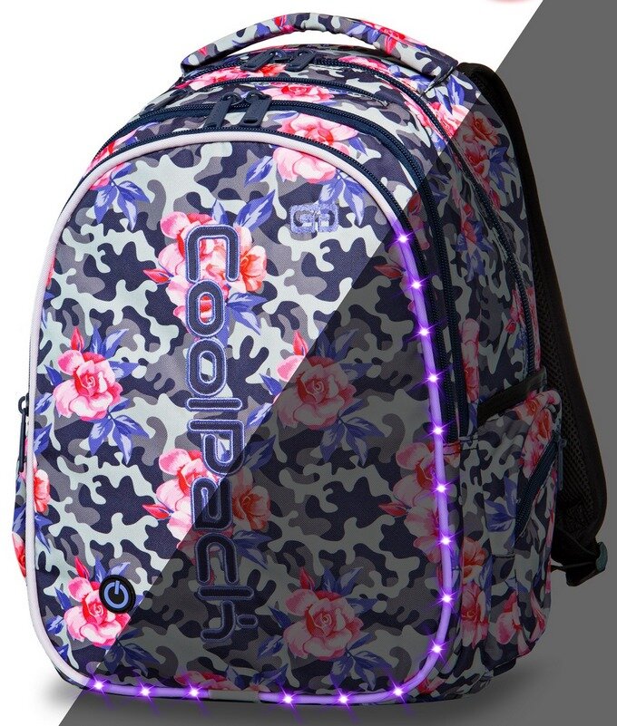 

Рюкзак шкільний з світлодіодним підсвічуванням CoolPack Joy L LED A21209 Camo Roses