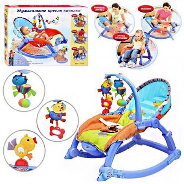 

Детская качалка-шезлонг-кресло 3 в 1 iBaby (7179)