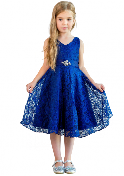 

Платье с кружевом 4 года (104 см) 3102-deep blue синий цвет