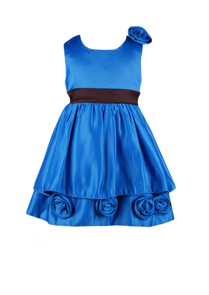 

Нарядное детское платье цвета индиго с розами на кайме 2 года (87 см) 3029-dark blue синий цвет