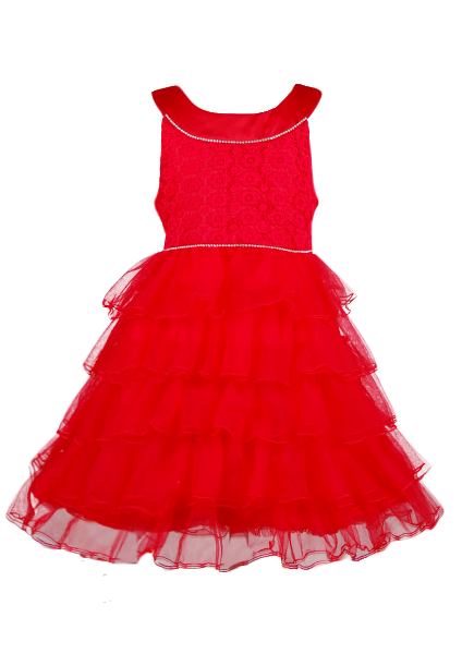 

Выпускное платье для девочки 3 года (98 см) 3019-red красный цвет