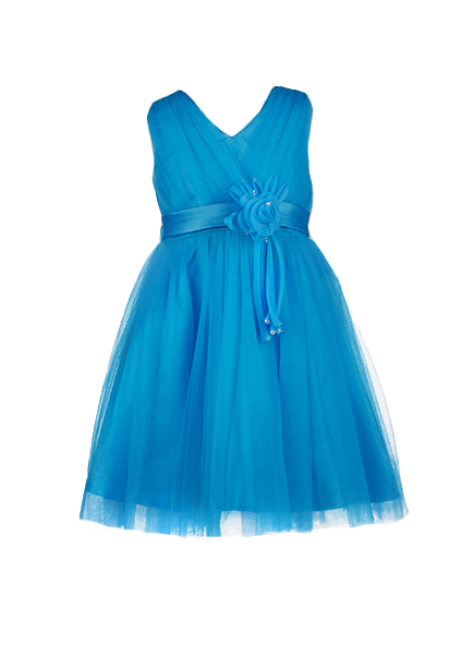 

Праздничное платье для юной леди из фатина 3 года (98 см) 3089-blue голубой цвет