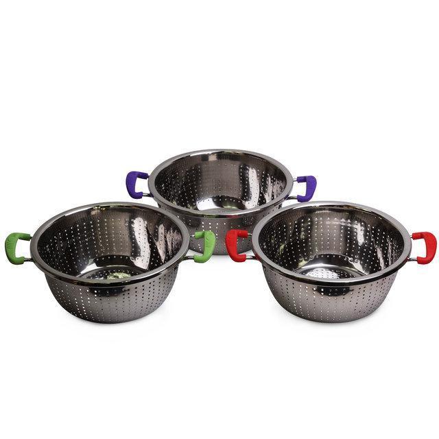 

Дуршлаг 24 см с двумя силиконовыми ручками Kamille KM-4358