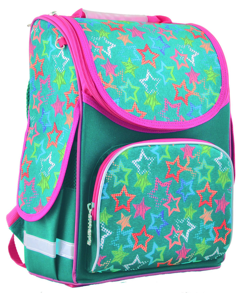 

Рюкзак школьный для девочки 6-9 лет каркасный Smart PG-11 Stars, 34*26*14