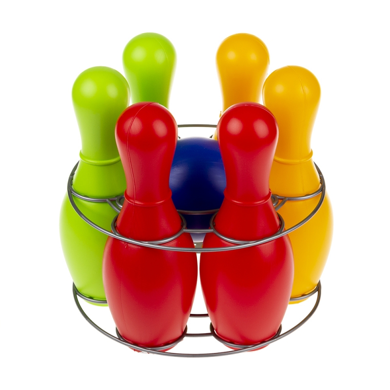 

Игровой детский набор Боулинг Colorplast, 6 кеглей и шар, "Радуга 6"