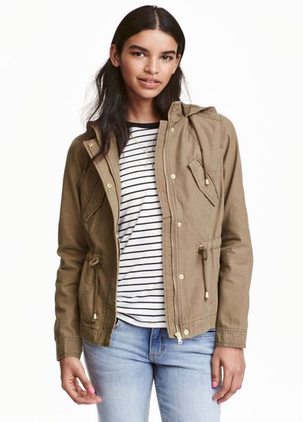 

Демисезонная куртка H&M L хаки (1099-397)