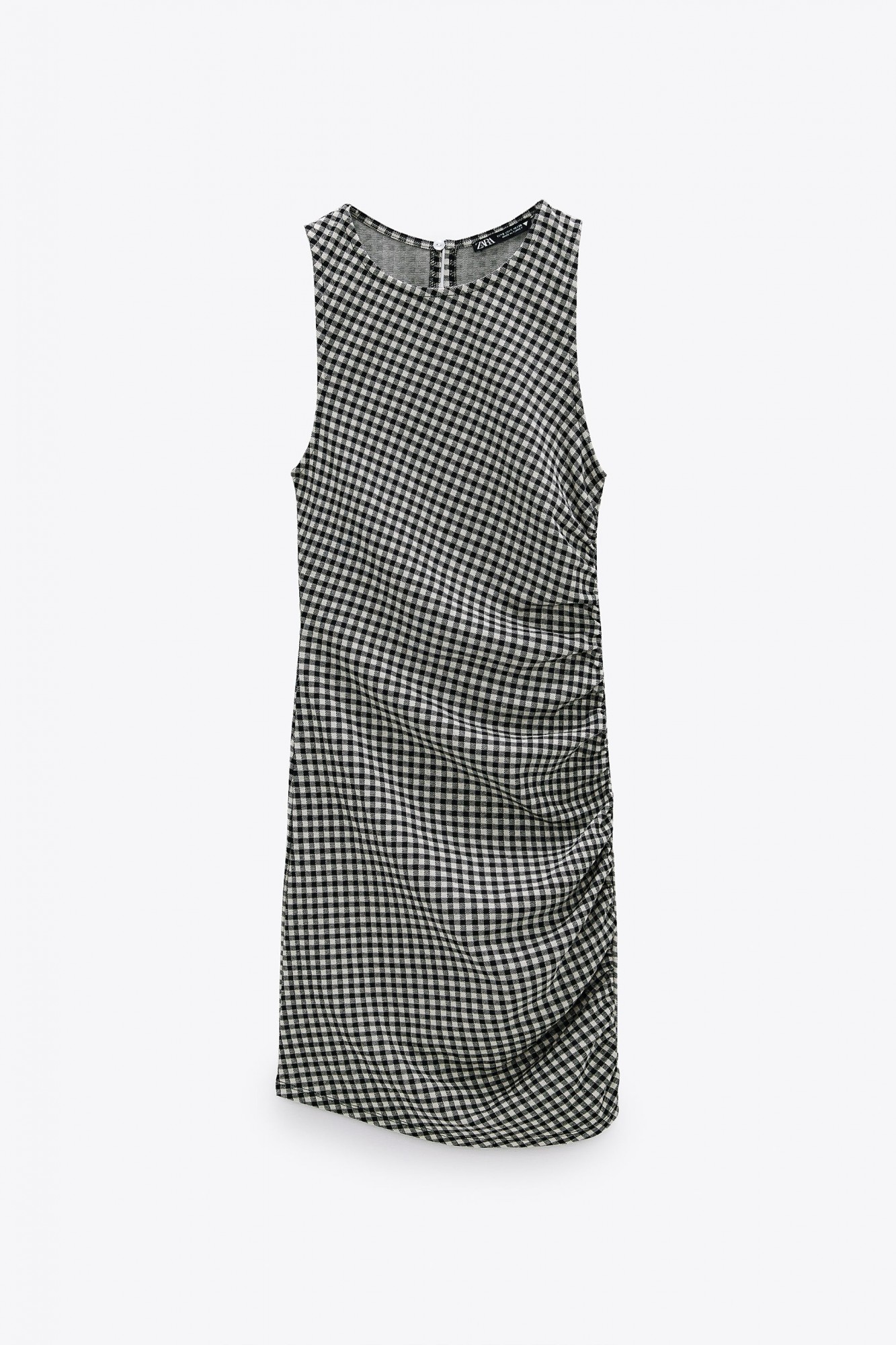 

Платье Zara мини S черное в клетку 18-0111