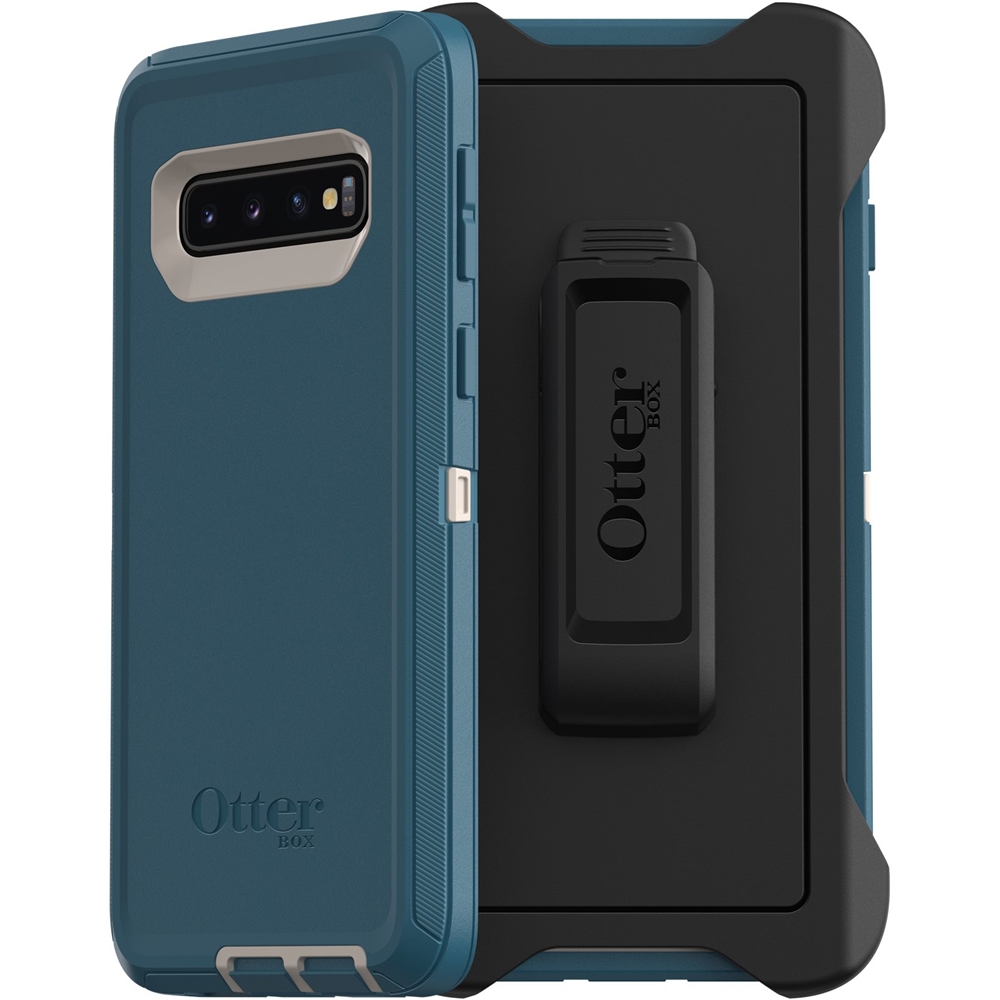 

Чехол противоударный с клипсой подставкой OtterBox Defender Series для Samsung Galaxy S10 Plus (6.4") Big Sur