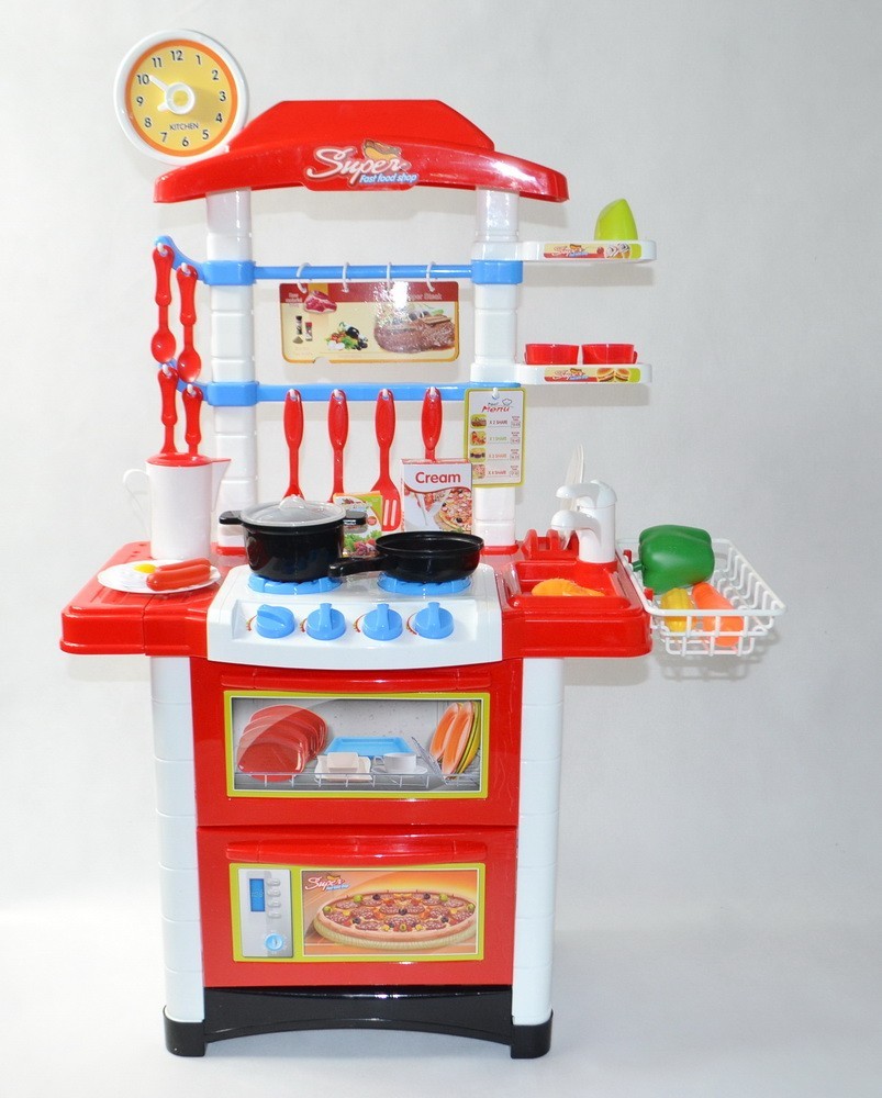 

Детская кухня для девочки игрушечная Kitchen красная (1805)