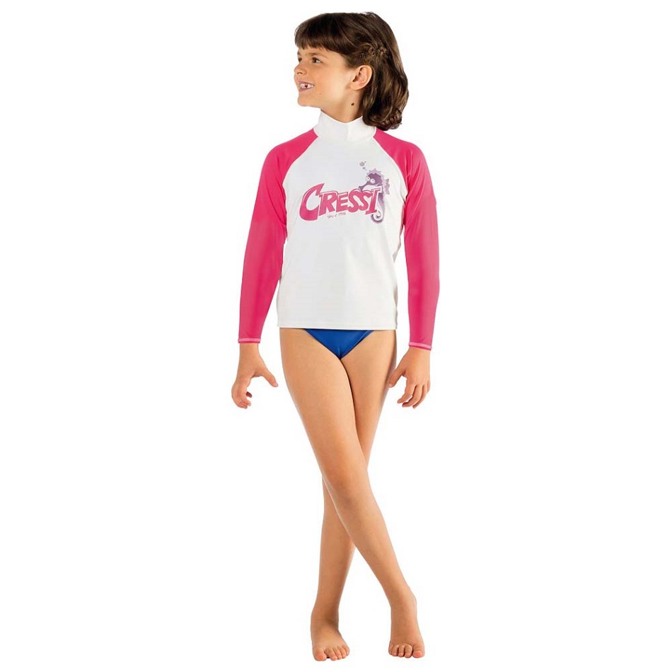 

Реглан детский Cressi sub Rash Guard Long бело-розовый Бело-розовый 8/9 лет