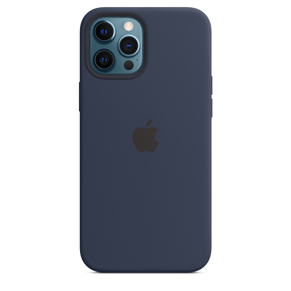 

Чехол iSpack Silicone Case для iPhone 12 Pro Max Deep Navy with MagSafe OEM