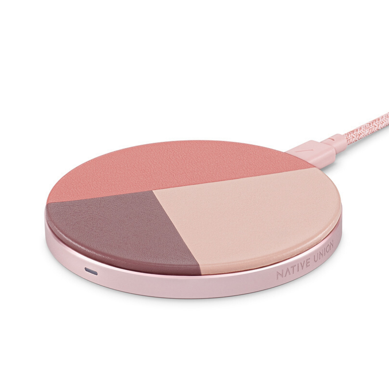 

Беспроводное зарядное устройство Native Union Drop Marquetry Wireless Charger Rose (DROP-ROSE-MARQ-V2)