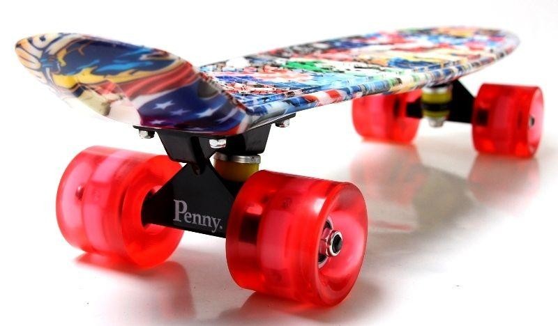

Пенни борд (скейтборд) Penny Board "GRAFFITI" NBA свет.колеса (1361336168)