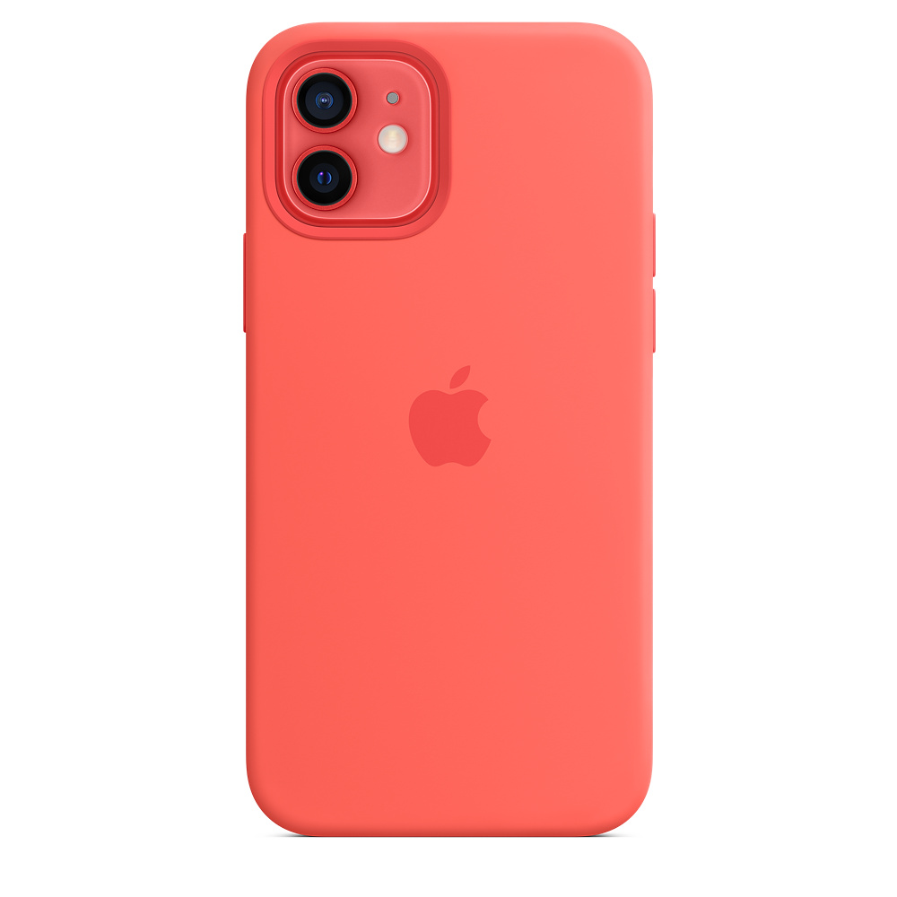 

Чехол iSpack Silicone Case для iPhone 12 | 12 Pro Pink Citrus with MagSafe OEM