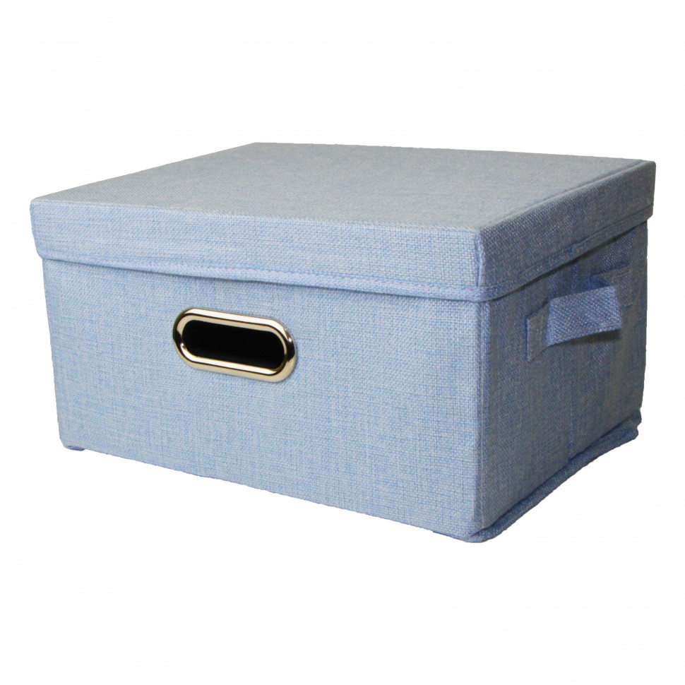 

Коробка- пуф для игрушек Metr+ MR 0339-4 с ручками, голубой