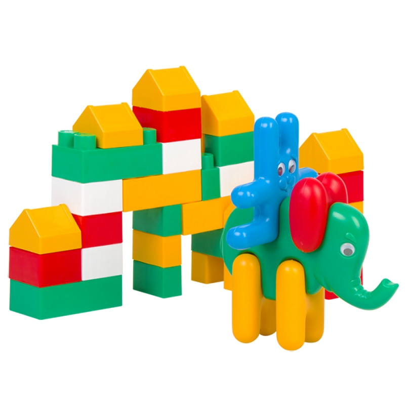 

Детский конструктор с большими деталями Зоо Блок №2 Colorplast 1876, 35 деталей