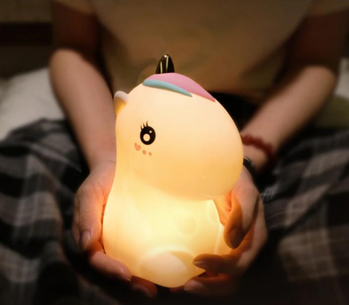 

Силиконовый ночник 3DTOYSLAMP Радужный единорог Розовый