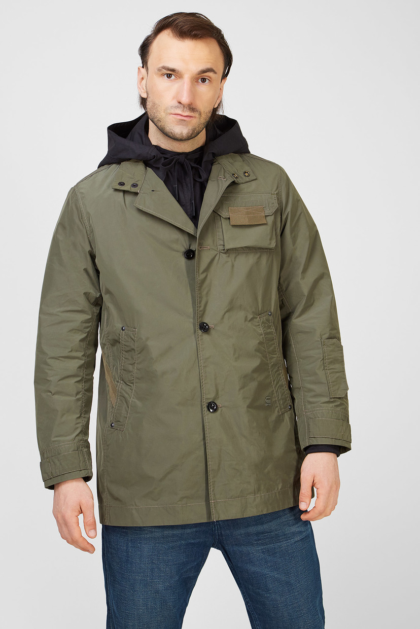 

Мужской зеленый тренч Utility hb tape trench G-Star RAW S D19646,C655