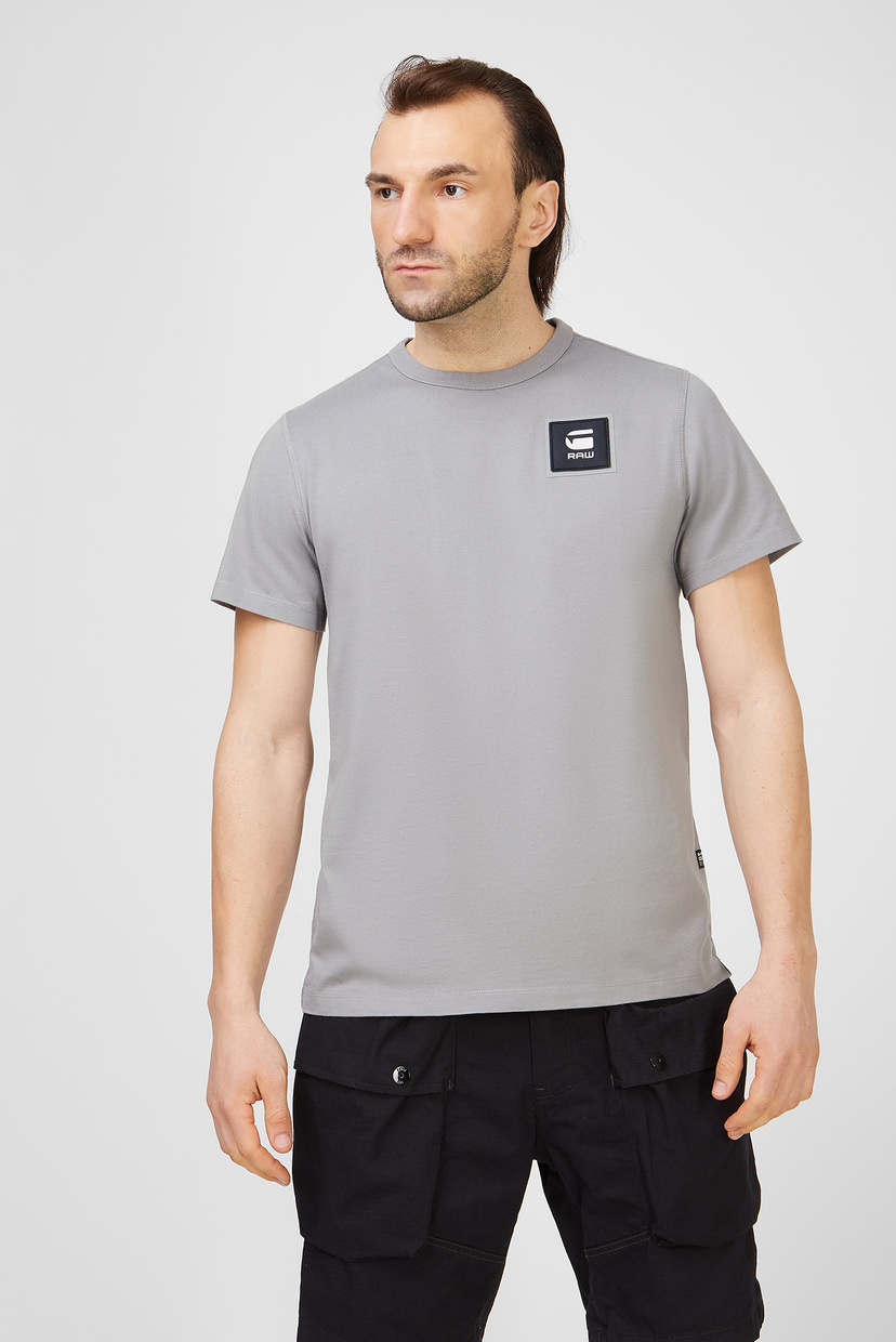 

Мужская серая футболка Badge logo+ r t s\s G-Star RAW M D18197,C336