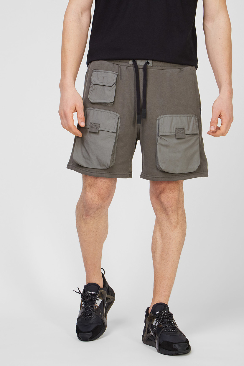 

Мужские зеленые шорты Mixed woven cargo sweat short G-Star RAW M D20006,A613