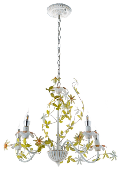 

Люстра винтажная на 5 свечей с желтыми цветами (SA018/5) (SL00214)