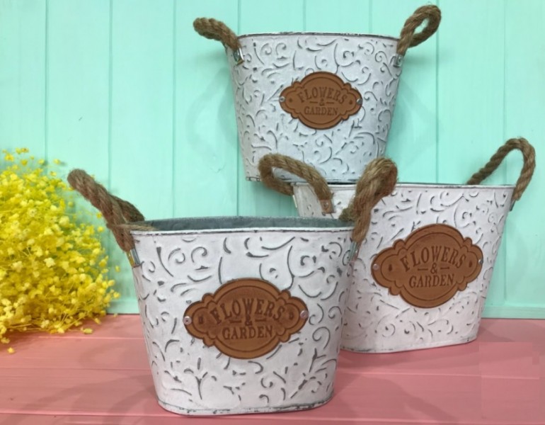 

Металлическое кашпо Decsty Flowers cap
