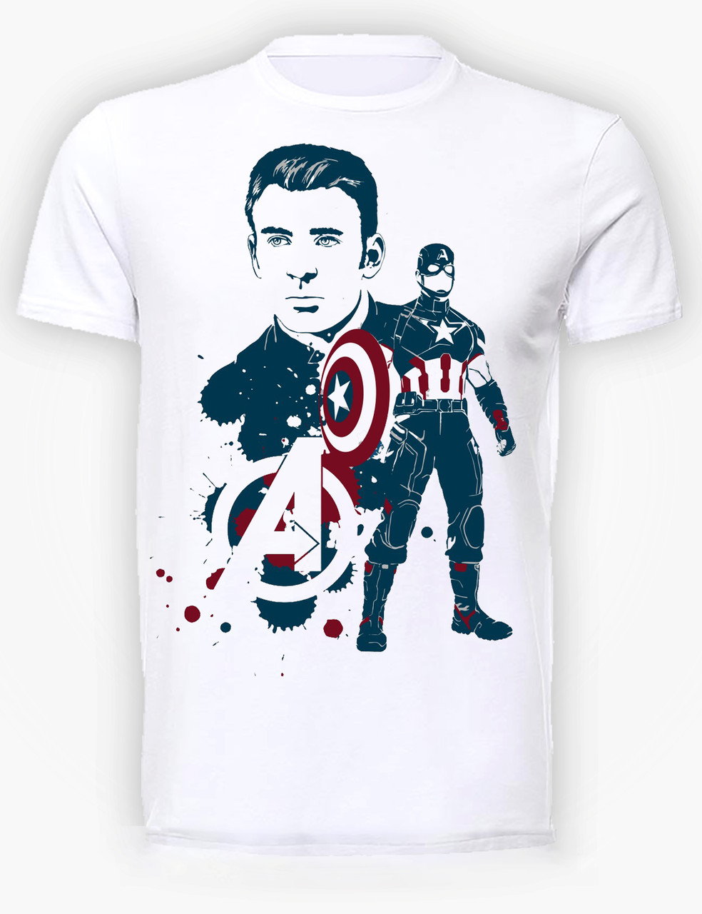 

Футболка GeekLand Капитан Америка Captain America трафарет CA.01.040 (FU21CA.01.040/boy-152)