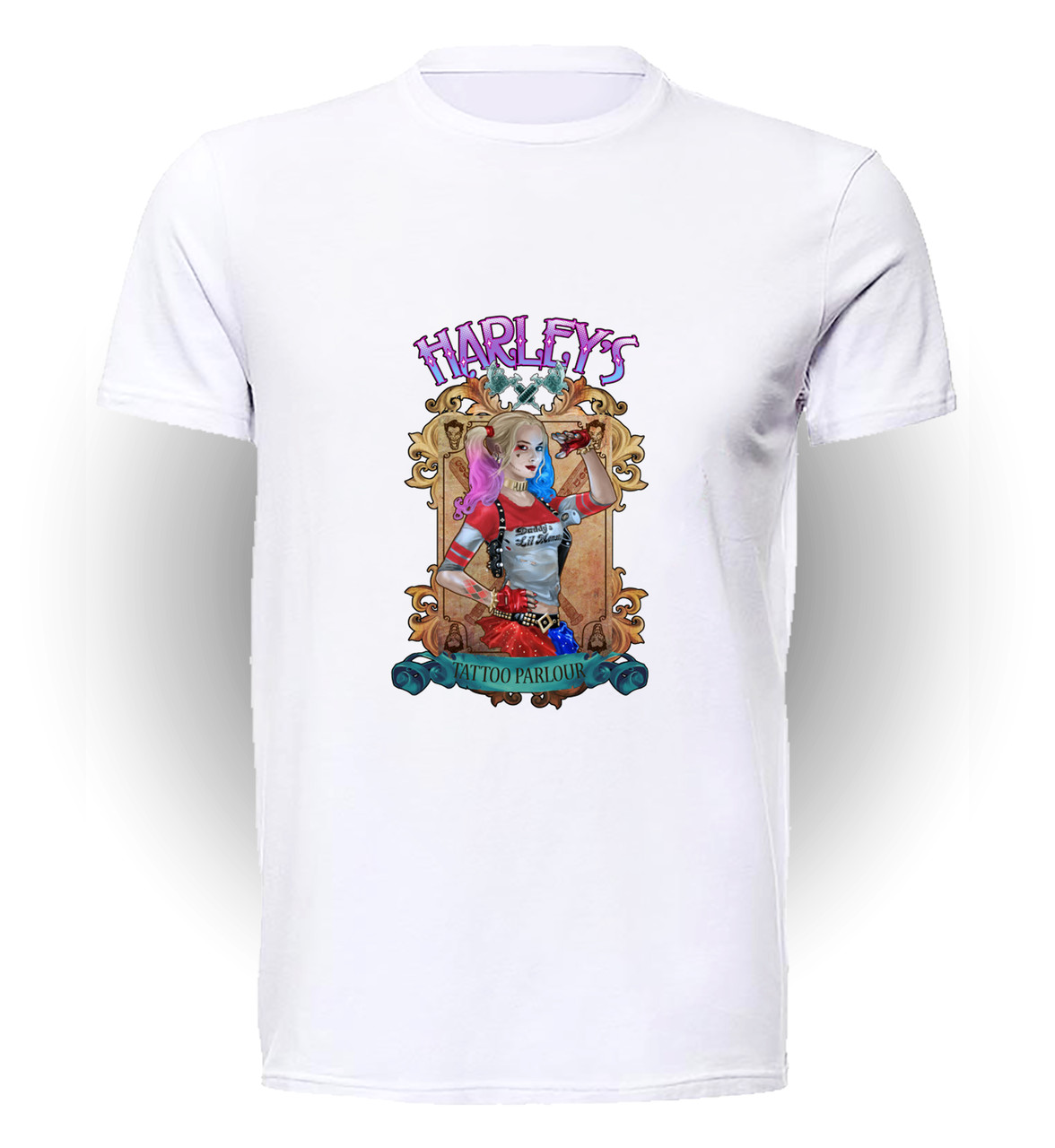 

Футболка GeekLand Отряд Самоубийц Suicide Squad Harleys Tattoo Parlour SS.01.039 (FU21SS.01.039/boy-128)