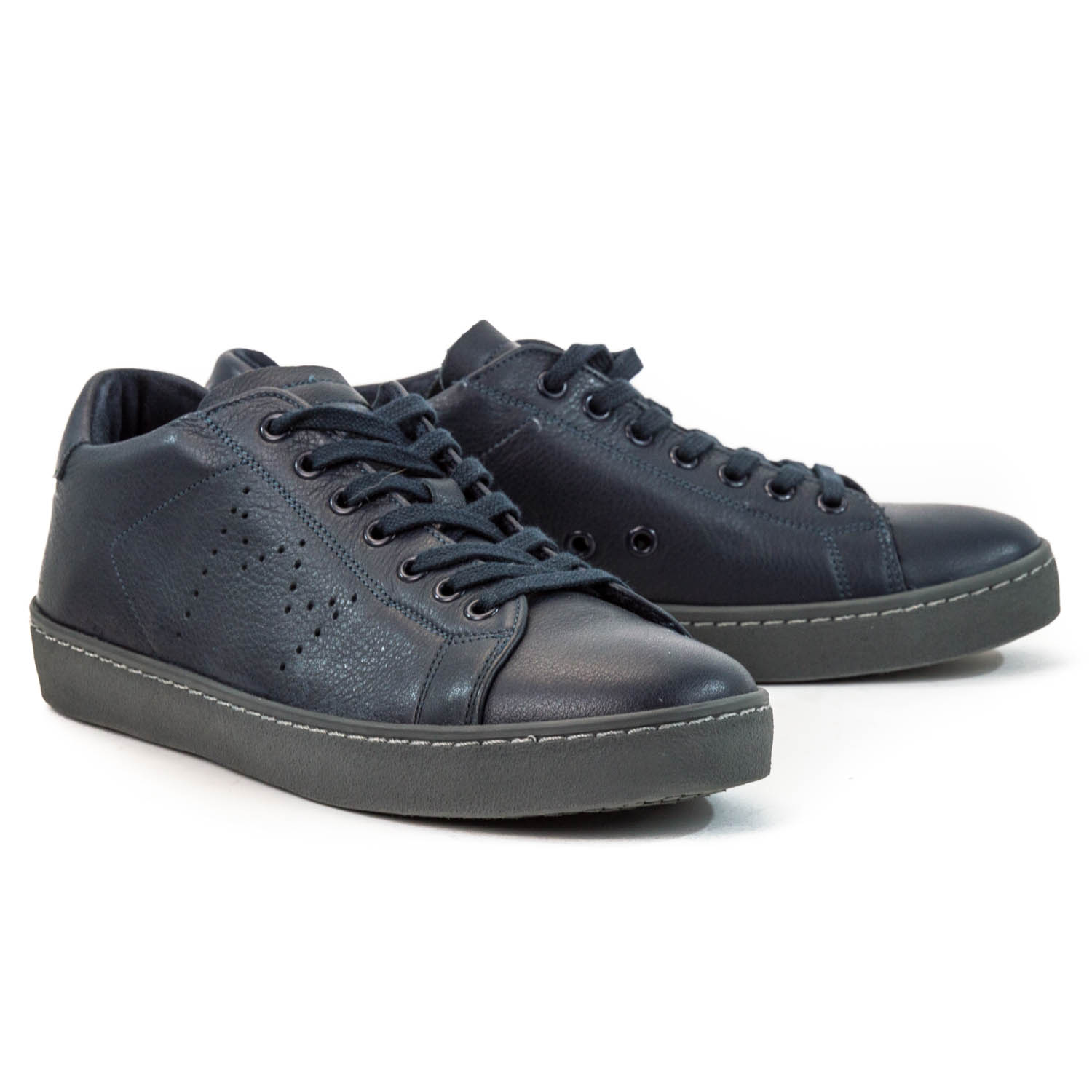 

Кеды Leather Crown SNEAKER UOMO CERVO 54-BLU+STR PIOMBO N7743 41