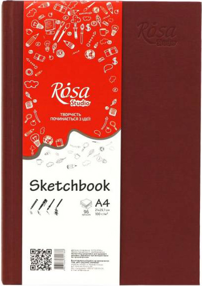 

Блокнот Rosa Studio A4 21 х 29.7 см 100 г/м2 96 листов Бордо (4823098506546)