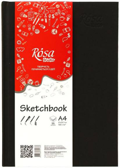 

Блокнот Rosa Studio A4 21 х 29.7 см 100 г/м2 96 листов Черный (4823098506553)