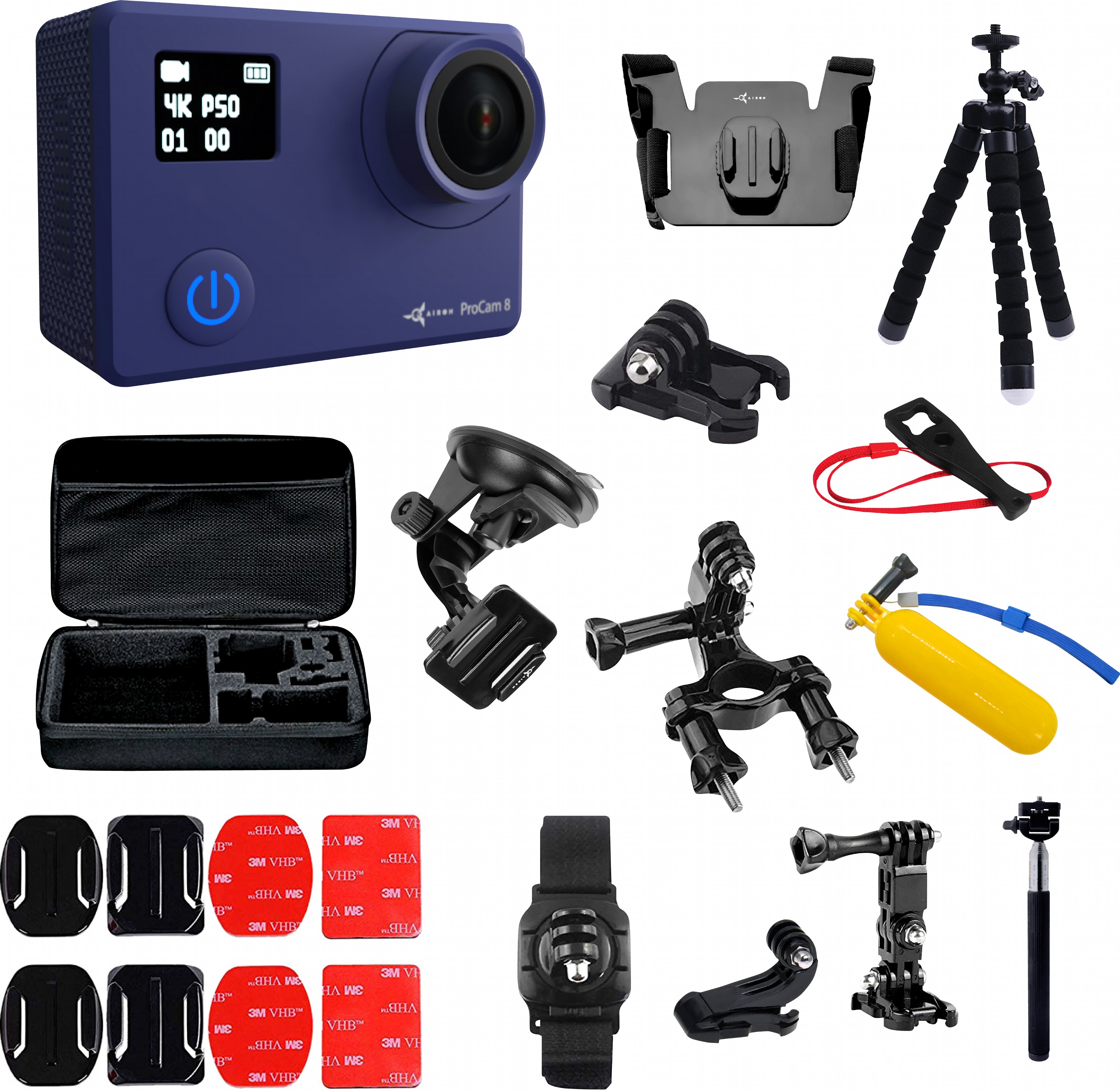 

Набір блогера 30 в 1: екшн-камера AirOn ProCam 8 Blue з аксесуарами