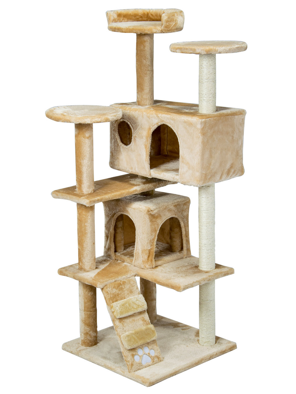 

Игровая площадка для кота Pethaus с когтеточкой 50x50x130 см Бежевая