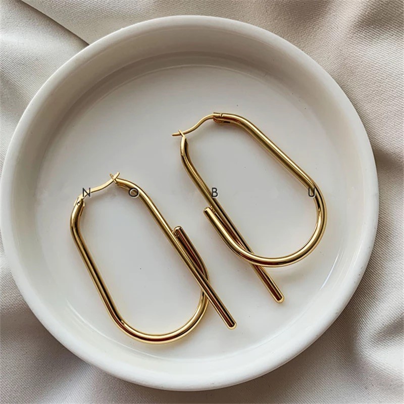 

Серьги металлические золотистые