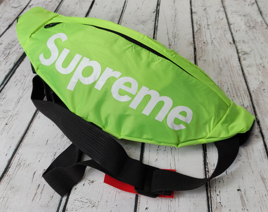 

Спортивная сумка бананка на пояс для спорта салатовая Supreme