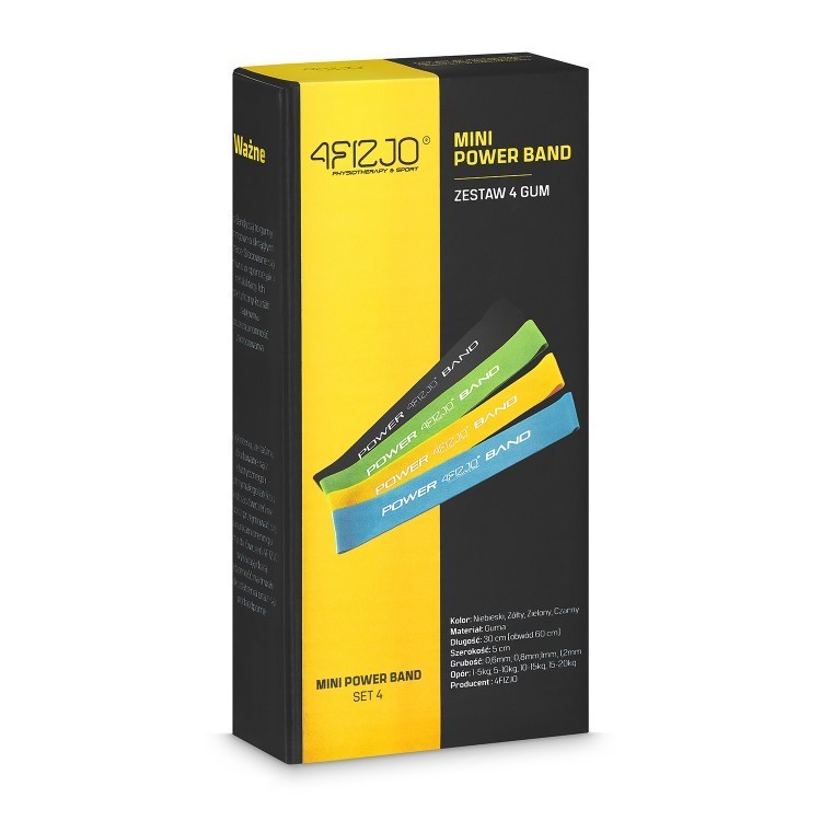 

Набор лент для фитнеса (лента-эспандер) Mini Power Band 4 шт 1-20 кг 4FJ1042