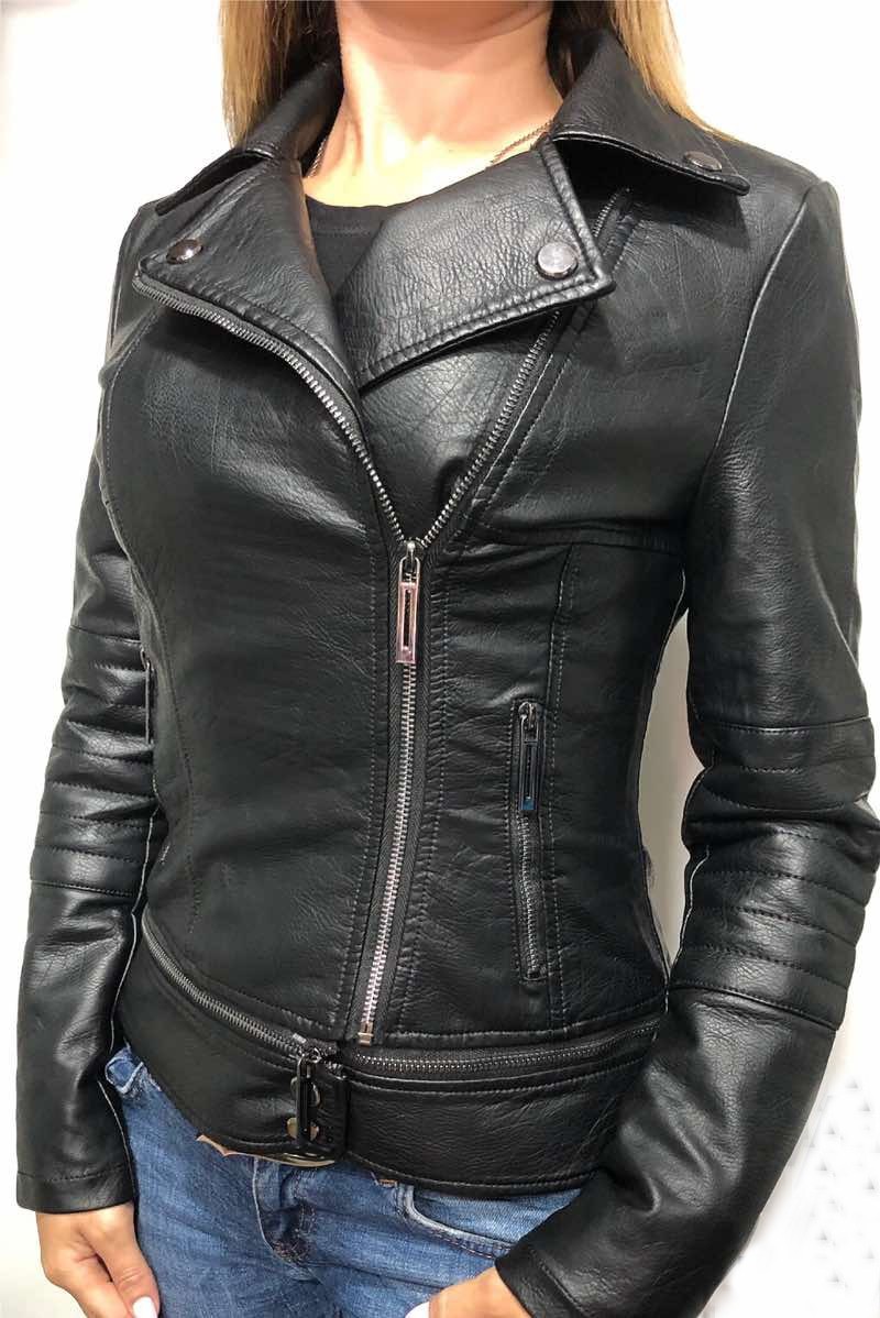 

Косуха женская с натуральной кожи Lady of style (KS3GV-А11) Lчерная