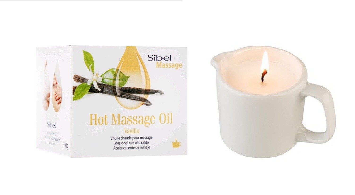 

Масло-свеча для массажа Sibel HOT MASSAGE OIL Vanilla тонизирующее с ванилью 80 г
